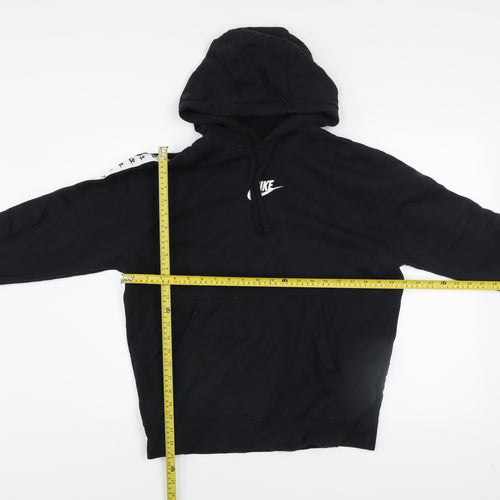 Nike Men’s Black Pullover Hoodie Medium Logo Sports Fleece