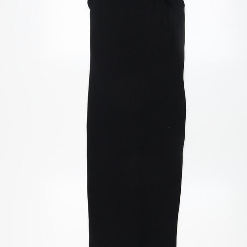 Lipsy Women Black Size 12 Sleeveless Bodycon Midi Dress