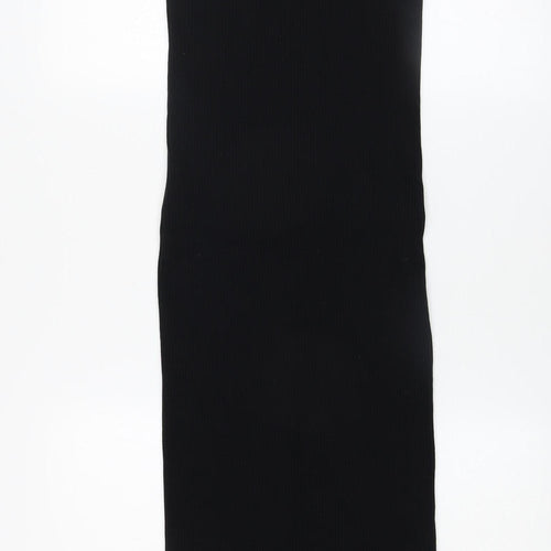Lipsy Women Black Size 12 Sleeveless Bodycon Midi Dress