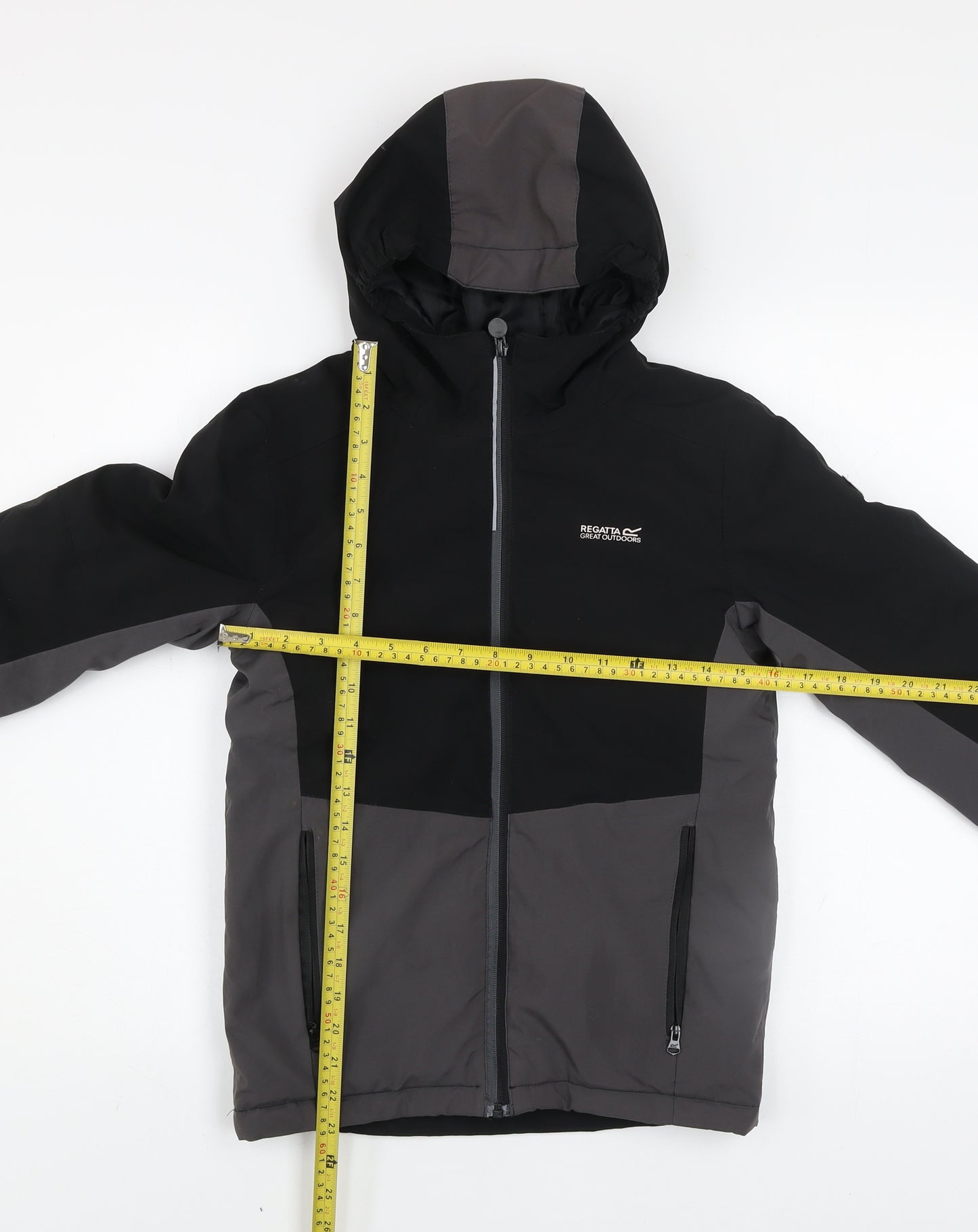 Regatta Boys Black 9-10 Years Hooded Waterproof Puffer Jacket