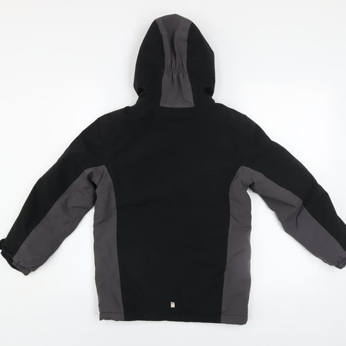 Regatta Boys Black 9-10 Years Hooded Waterproof Puffer Jacket