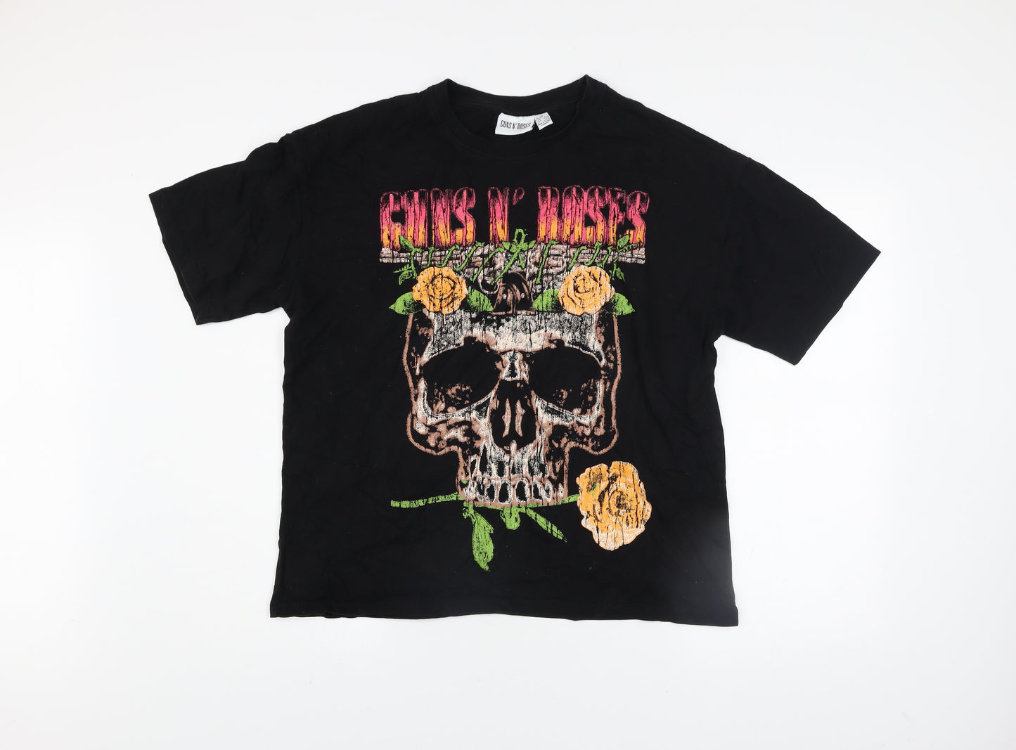 Guns N' Roses Women's Black Tour 1991 Graphic T-Shirt Size M