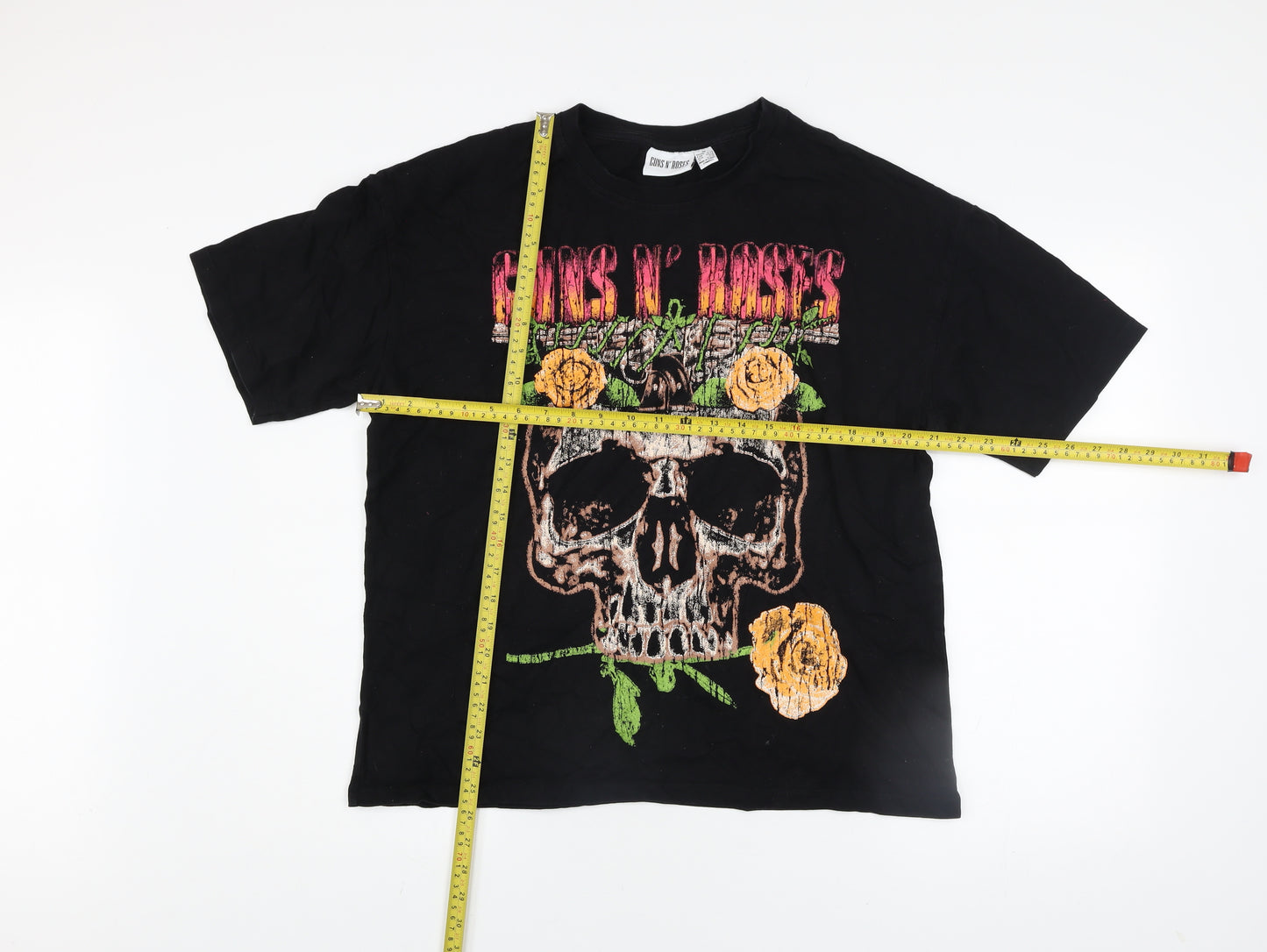 Guns N' Roses Women's Black Tour 1991 Graphic T-Shirt Size M