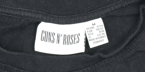 Guns N' Roses Women's Black Tour 1991 Graphic T-Shirt Size M