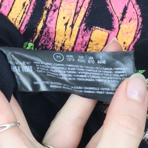 Guns N' Roses Women's Black Tour 1991 Graphic T-Shirt Size M