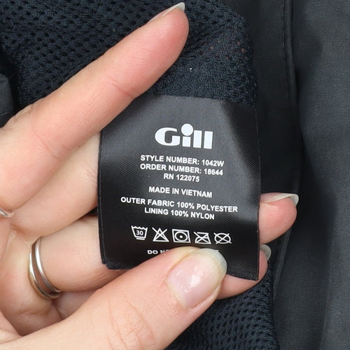 Gill Womens Black Size 14 Crew Lite Waterproof Windbreaker Jacket