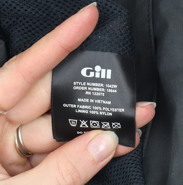 Gill Womens Black Size 14 Crew Lite Waterproof Windbreaker Jacket