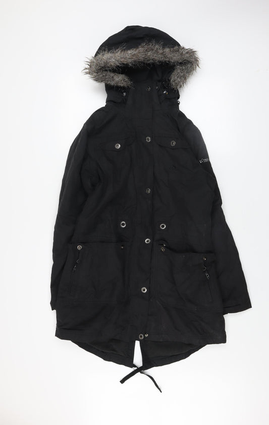 Trespass Mens Black M Waterproof Fur Trim Parka Coat