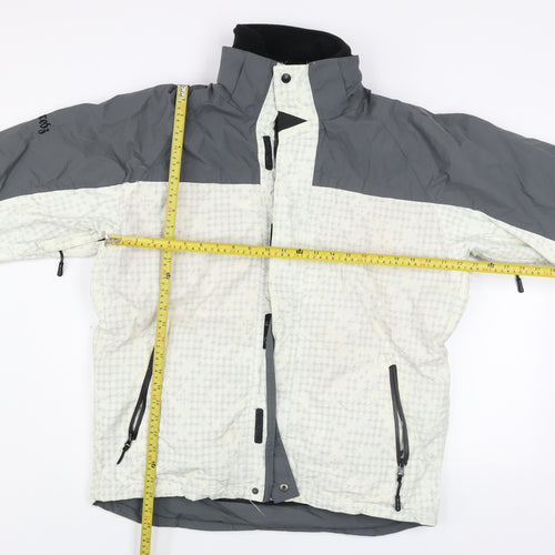 Shredz Mens Grey Waterproof Ski Jacket M Windproof Hooded Winter Outdoor