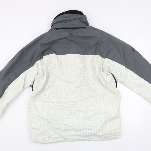 Shredz Mens Grey Waterproof Ski Jacket M Windproof Hooded Winter Outdoor