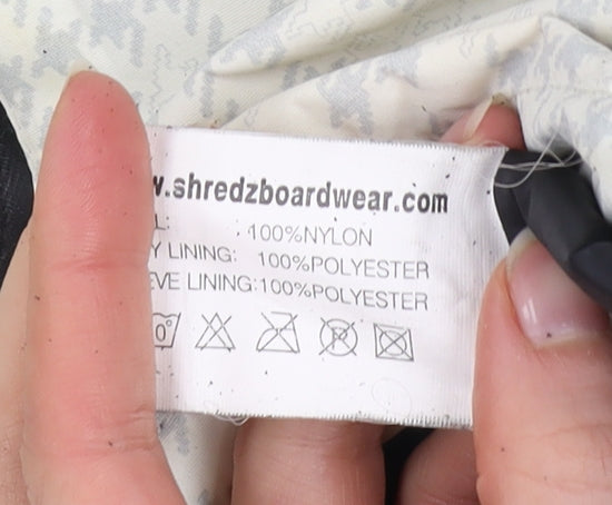 Shredz Mens Grey Waterproof Ski Jacket M Windproof Hooded Winter Outdoor