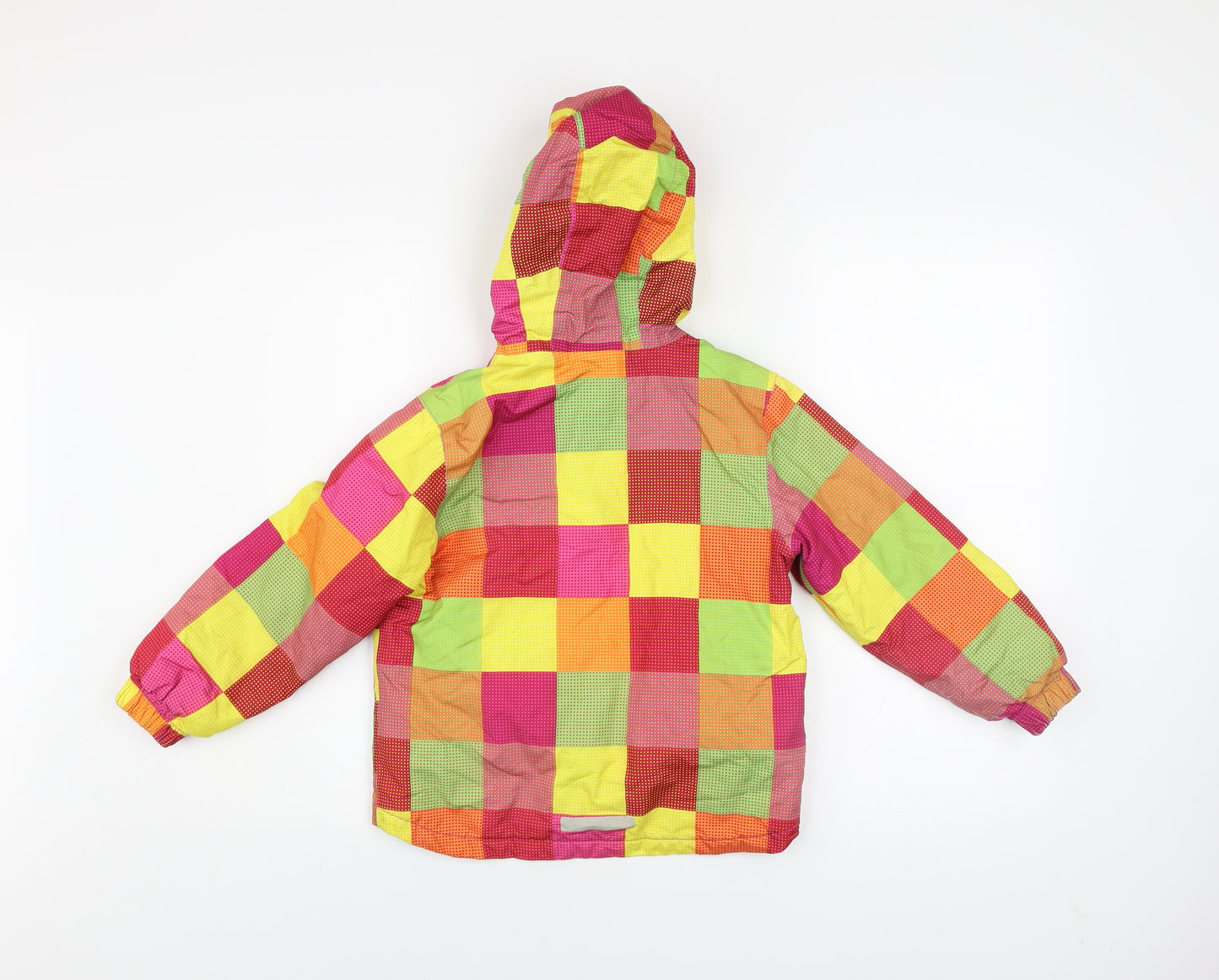 Lupilu Girls Multicoloured Check Hooded Puffer Jacket 5-6 Years Polyester