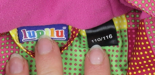 Lupilu Girls Multicoloured Check Hooded Puffer Jacket 5-6 Years Polyester