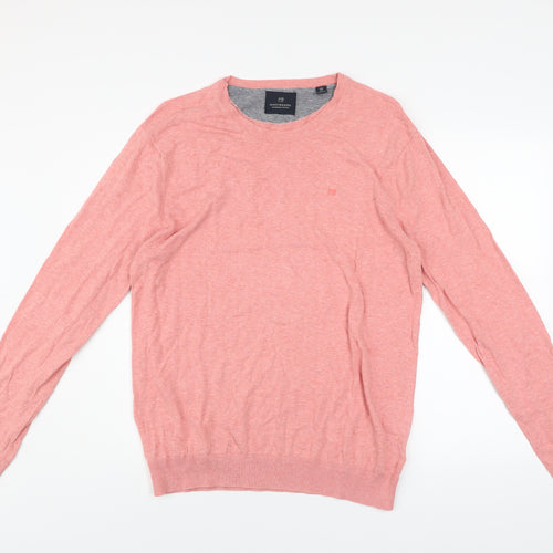 Scotch & Soda Men’s Pink Cotton Crew Neck Jumper XL Regular Fit