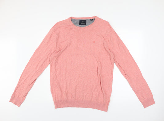 Scotch & Soda Men’s Pink Cotton Crew Neck Jumper XL Regular Fit