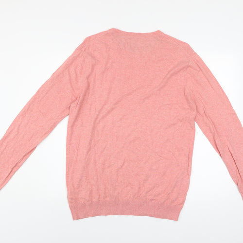 Scotch & Soda Men’s Pink Cotton Crew Neck Jumper XL Regular Fit