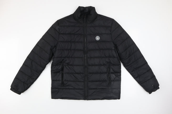 Original Penguin Men's Black Puffer Jacket M Full Zip Winter Coat