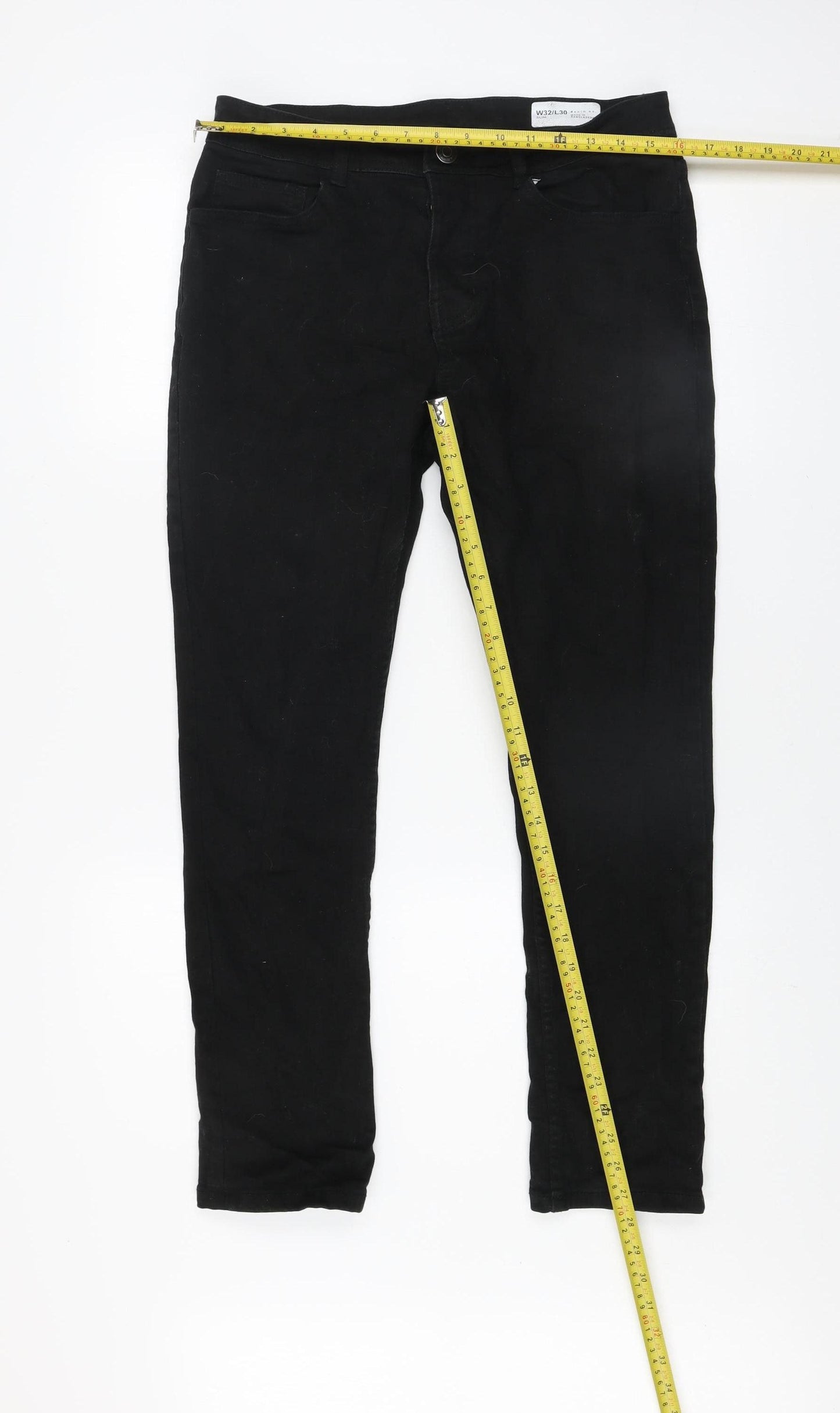 Denim Co. Men's Black Slim Fit Jeans W32 L30