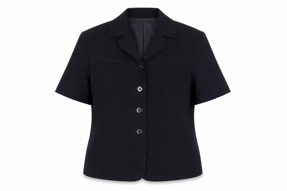 Marks and Spencer Women Blue Short Sleeve Classic Blazer UK 12