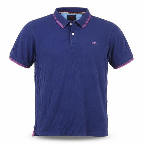 André Jeanswear Men's Blue Cotton Polo Shirt L