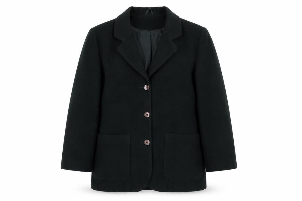 BHS Women’s Green Wool Blend Blazer UK 12 Classic Mid-Length Jacket