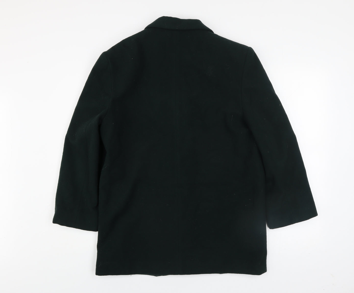 BHS Women’s Green Wool Blend Blazer UK 12 Classic Mid-Length Jacket