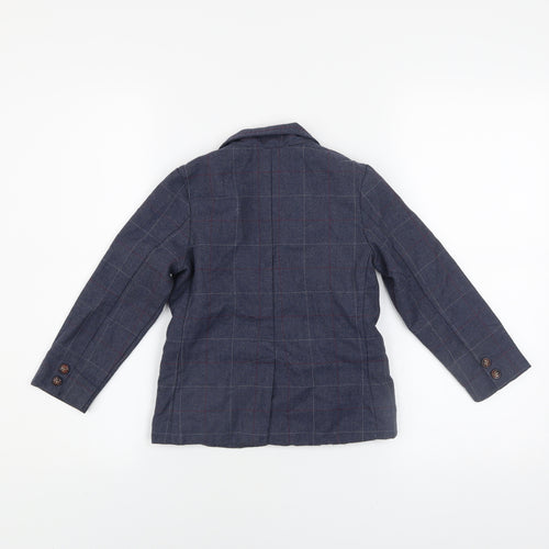 Cat & Jack Boys Blue Check Blazer 4 Years Single-Breasted Jacket