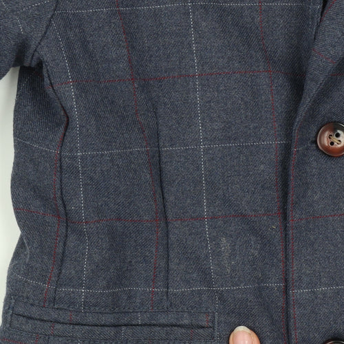 Cat & Jack Boys Blue Check Blazer 4 Years Single-Breasted Jacket