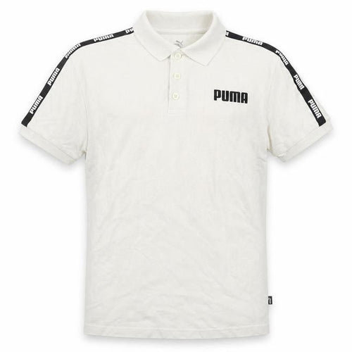 Puma Men's White Short Sleeve Cotton Polo Shirt Size M