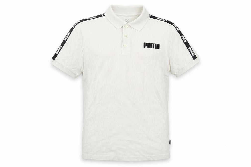 Puma Men's White Short Sleeve Cotton Polo Shirt Size M
