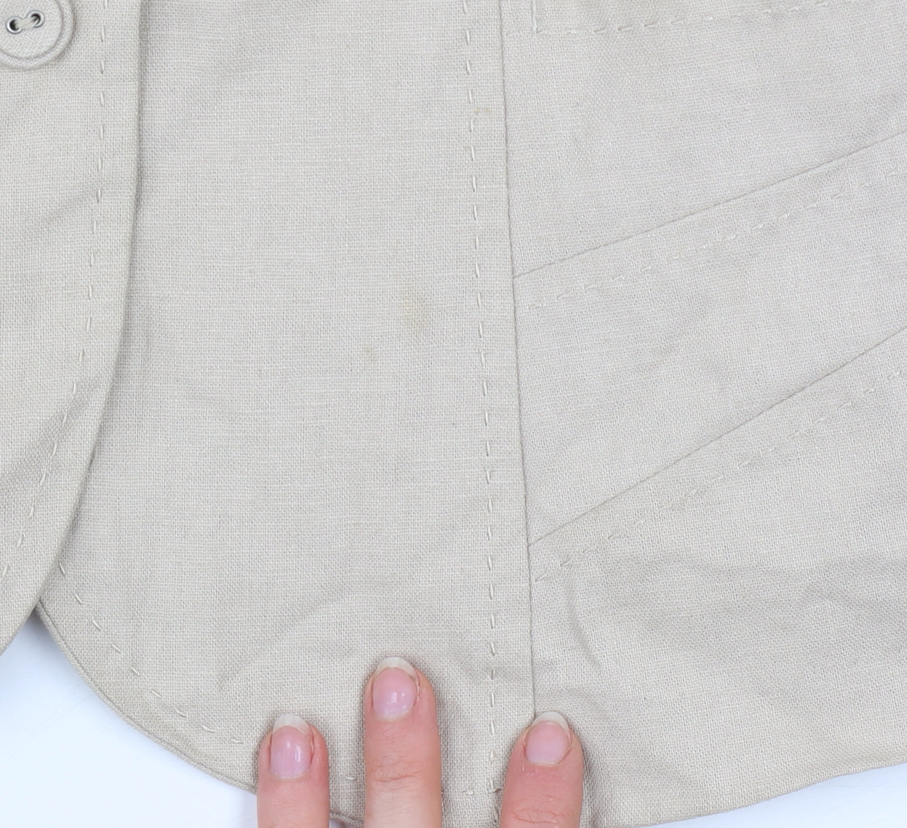 Marks and Spencer Womens Beige Linen Blend Blazer UK 10