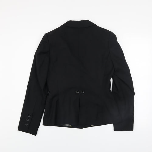 Ted Baker Women’s Black Wool Blend Tailored Two-Button Blazer UK 12