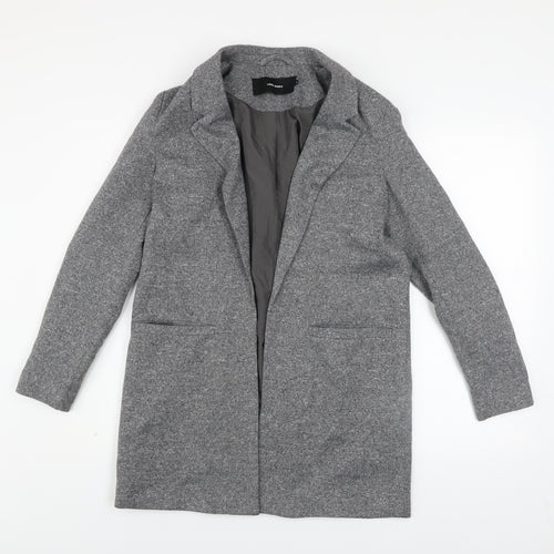 Vero Moda Women's Grey Mid-Length Coat Size 8 Classic Style