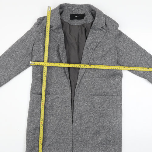 Vero Moda Women's Grey Mid-Length Coat Size 8 Classic Style