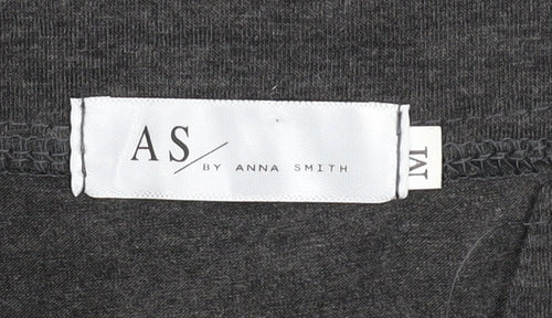 AS by Anna Smith Women Grey Empire Waist Long Sleeve Jersey Dress Size M