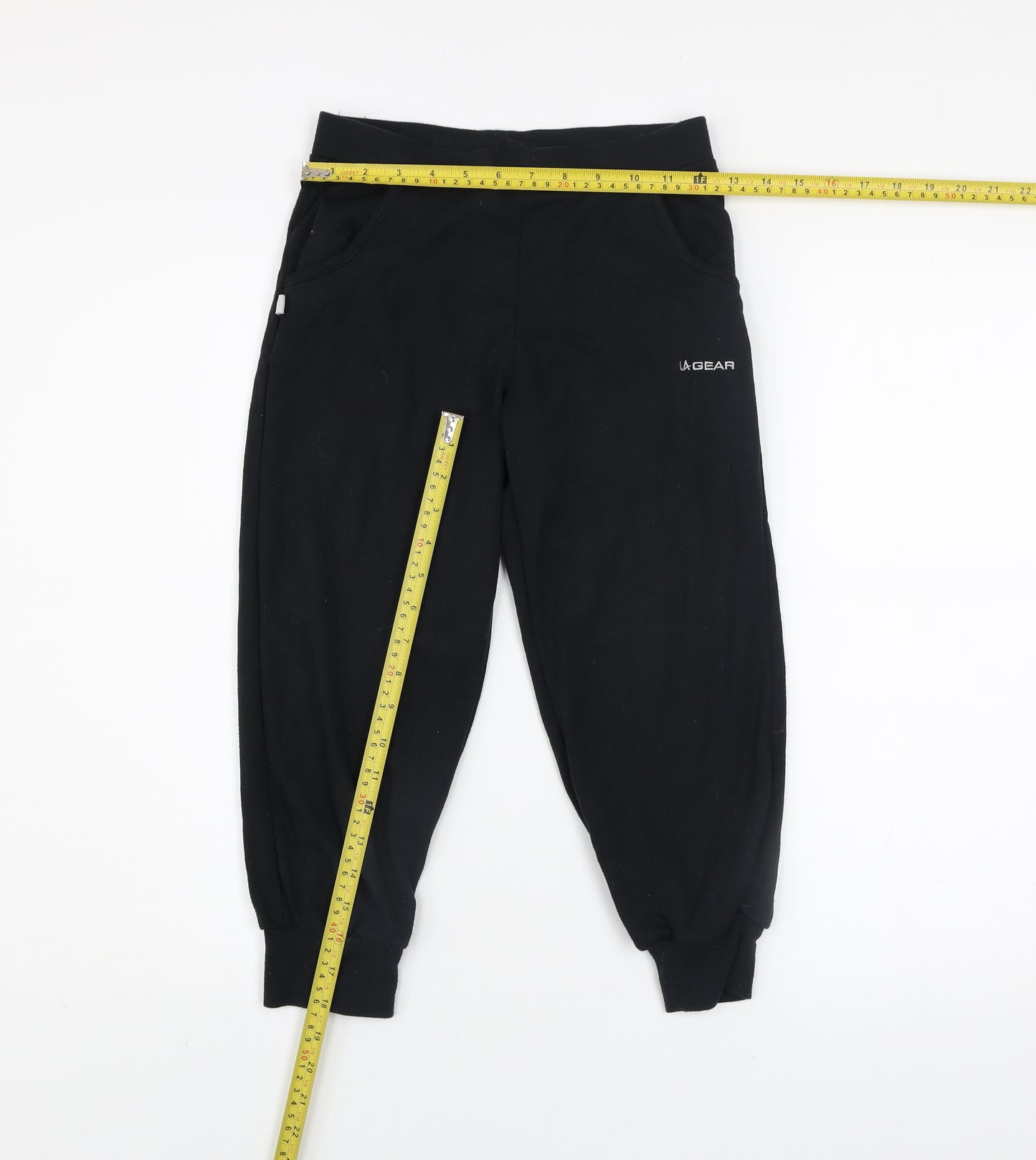 LA Gear Womens Black Size 6 Jogger Trousers Fleece Activewear