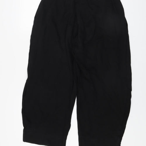 COS Womens Black Cotton Cropped Activewear Trousers Size 12
