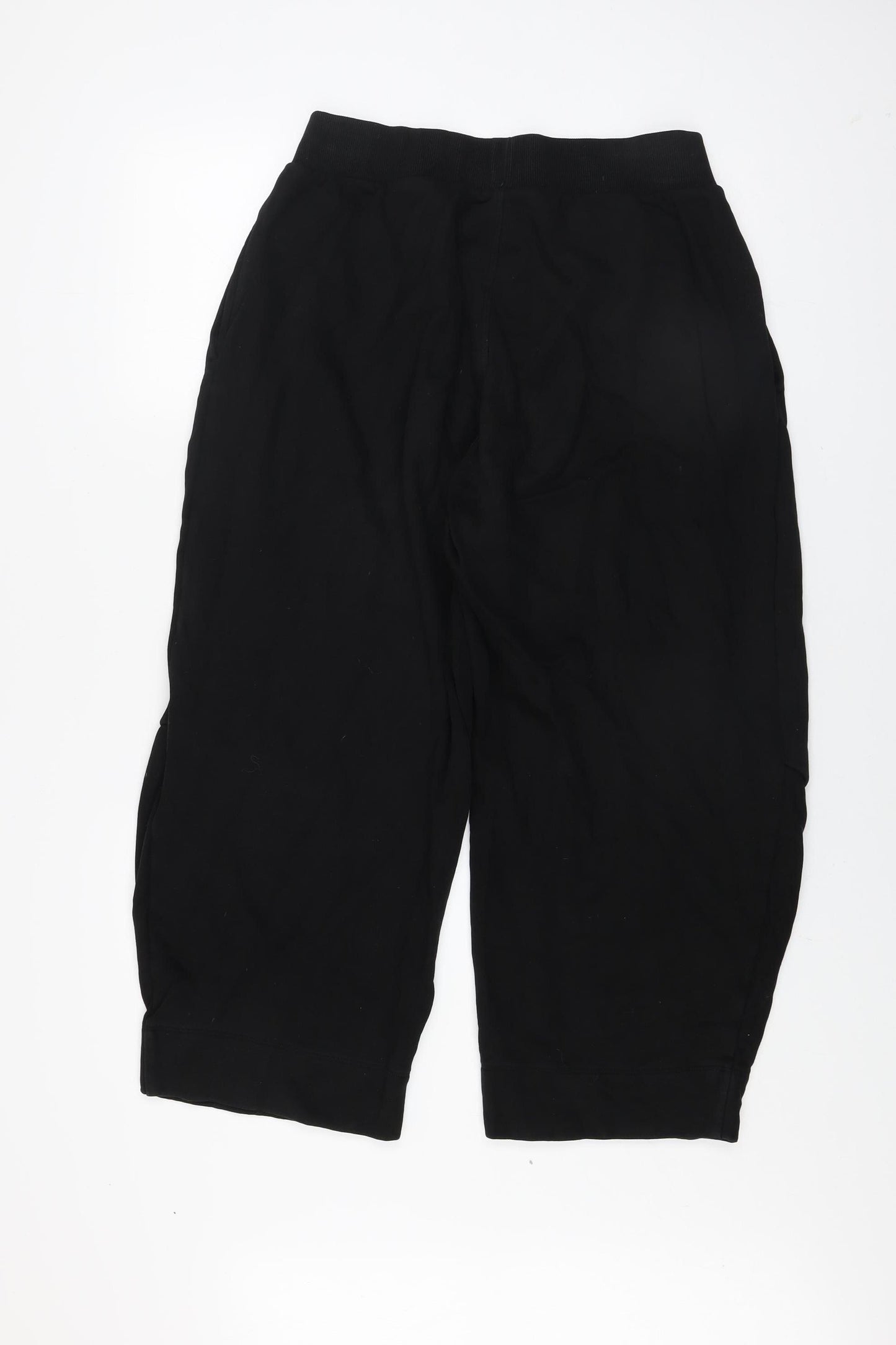COS Womens Black Cotton Cropped Activewear Trousers Size 12