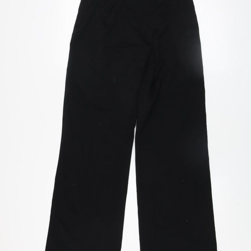 Bershka Women’s Black Wide-Leg High-Rise Trousers Size 8