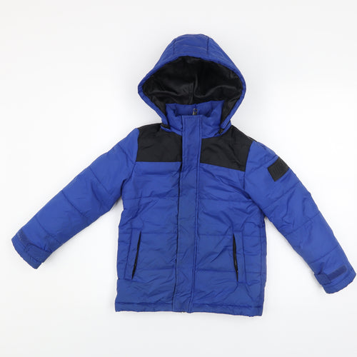 Diesel Boys Blue Hooded Puffer Jacket 6 Years Winter Waterproof Coat
