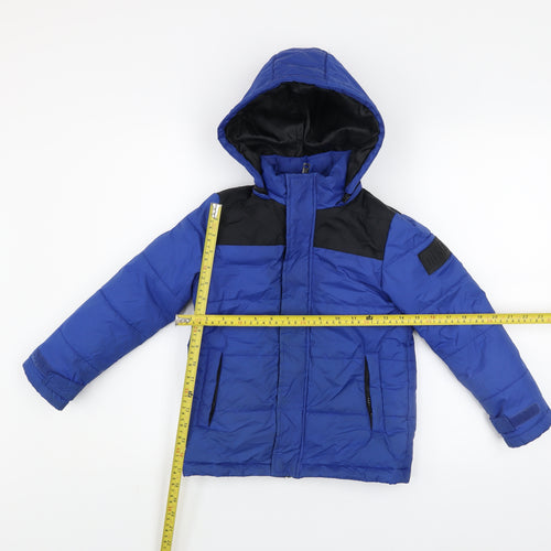 Diesel Boys Blue Hooded Puffer Jacket 6 Years Winter Waterproof Coat
