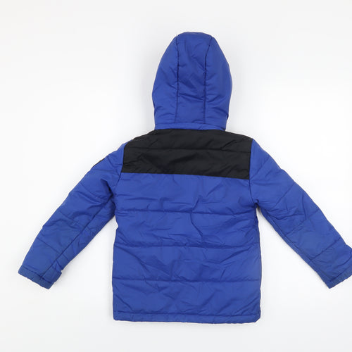 Diesel Boys Blue Hooded Puffer Jacket 6 Years Winter Waterproof Coat