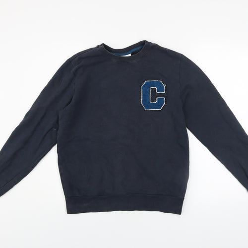 Calvin Klein Men's Blue M Pullover Sweatshirt Crew Neck Embroidered C