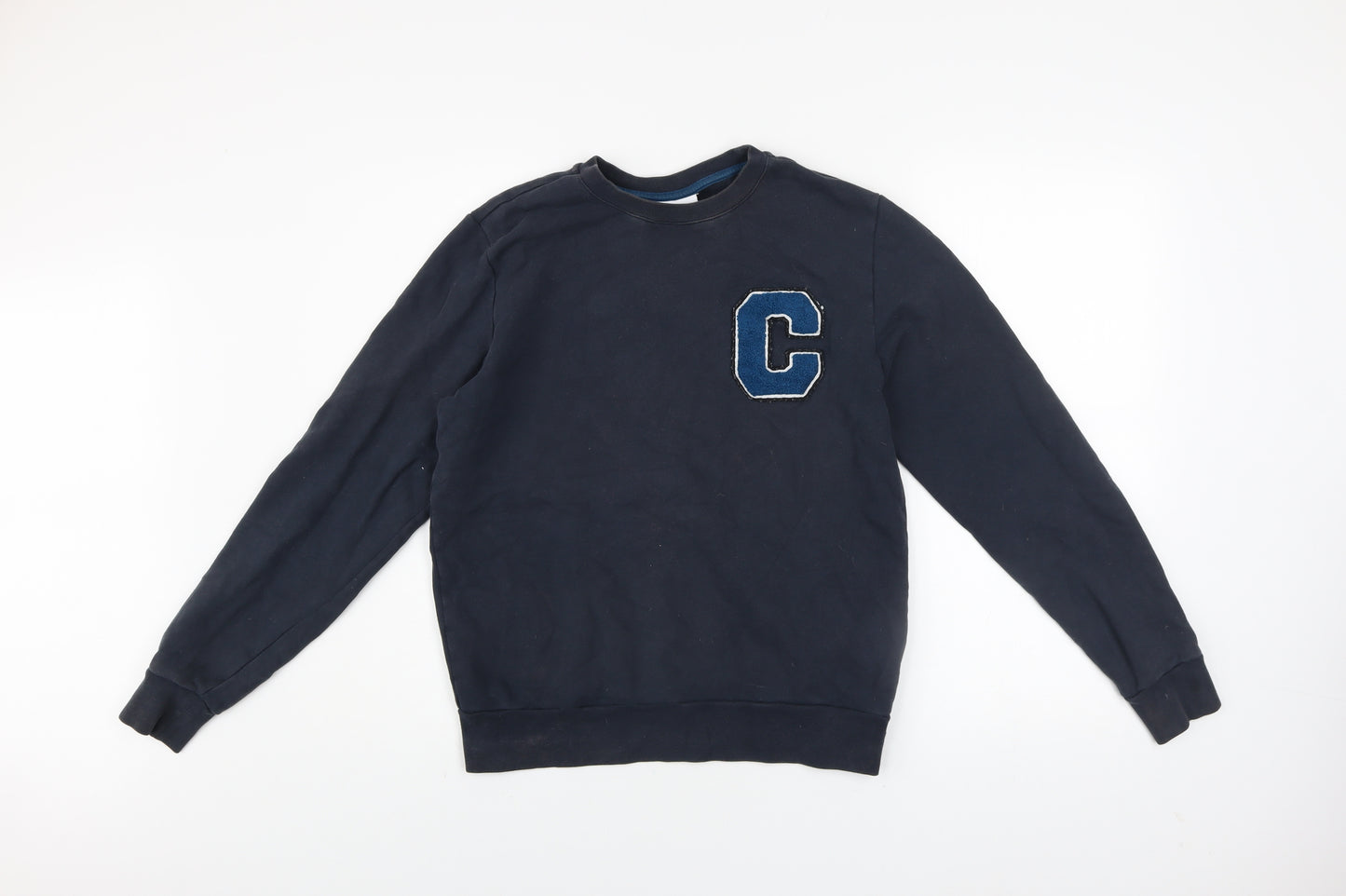 Calvin Klein Men's Blue M Pullover Sweatshirt Crew Neck Embroidered C