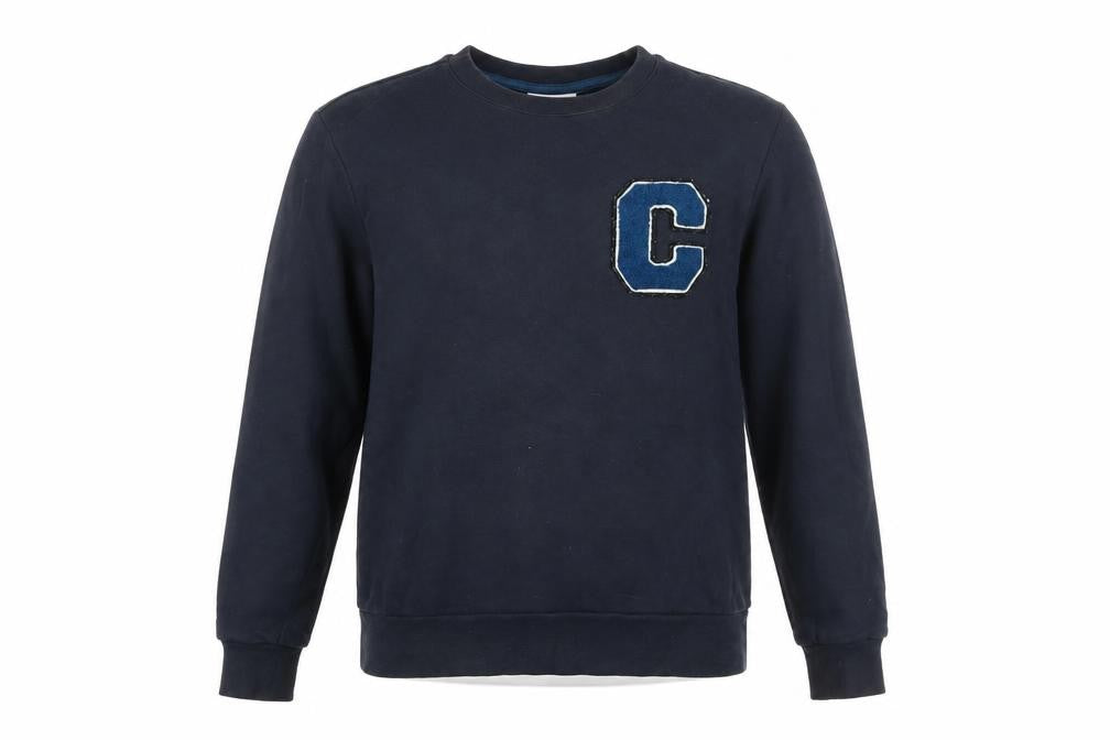 Calvin Klein Men's Blue M Pullover Sweatshirt Crew Neck Embroidered C