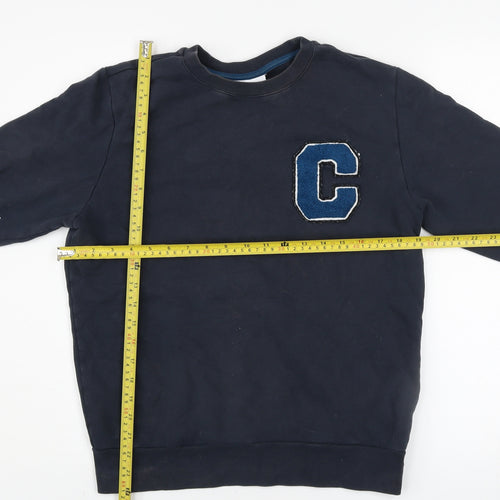 Calvin Klein Men's Blue M Pullover Sweatshirt Crew Neck Embroidered C