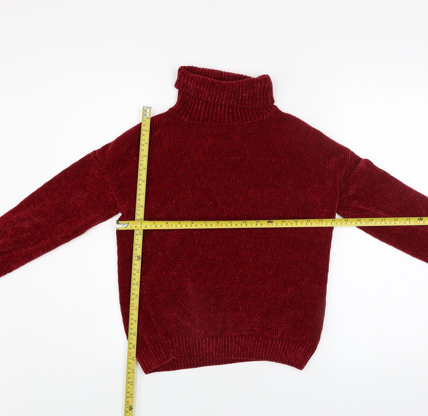 Papaya Women Red Roll Neck Pullover Jumper Size S 100% Polyester