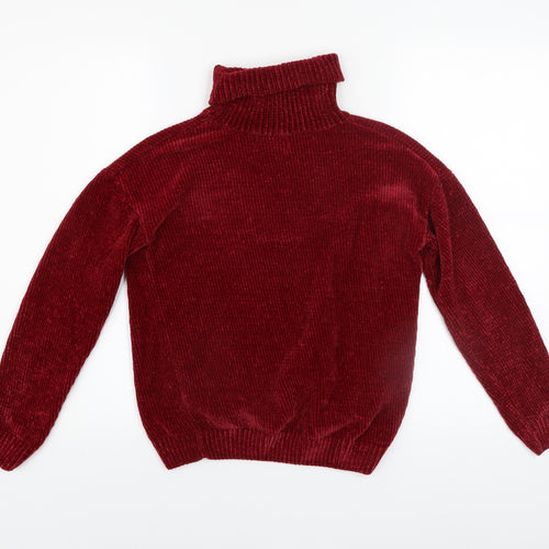 Papaya Women Red Roll Neck Pullover Jumper Size S 100% Polyester