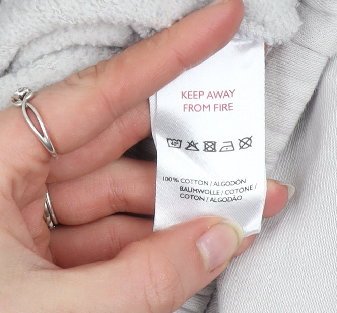 Urban Outfitters Women Beige Pink 1/4 Zip Cropped Sweatshirt M Cotton