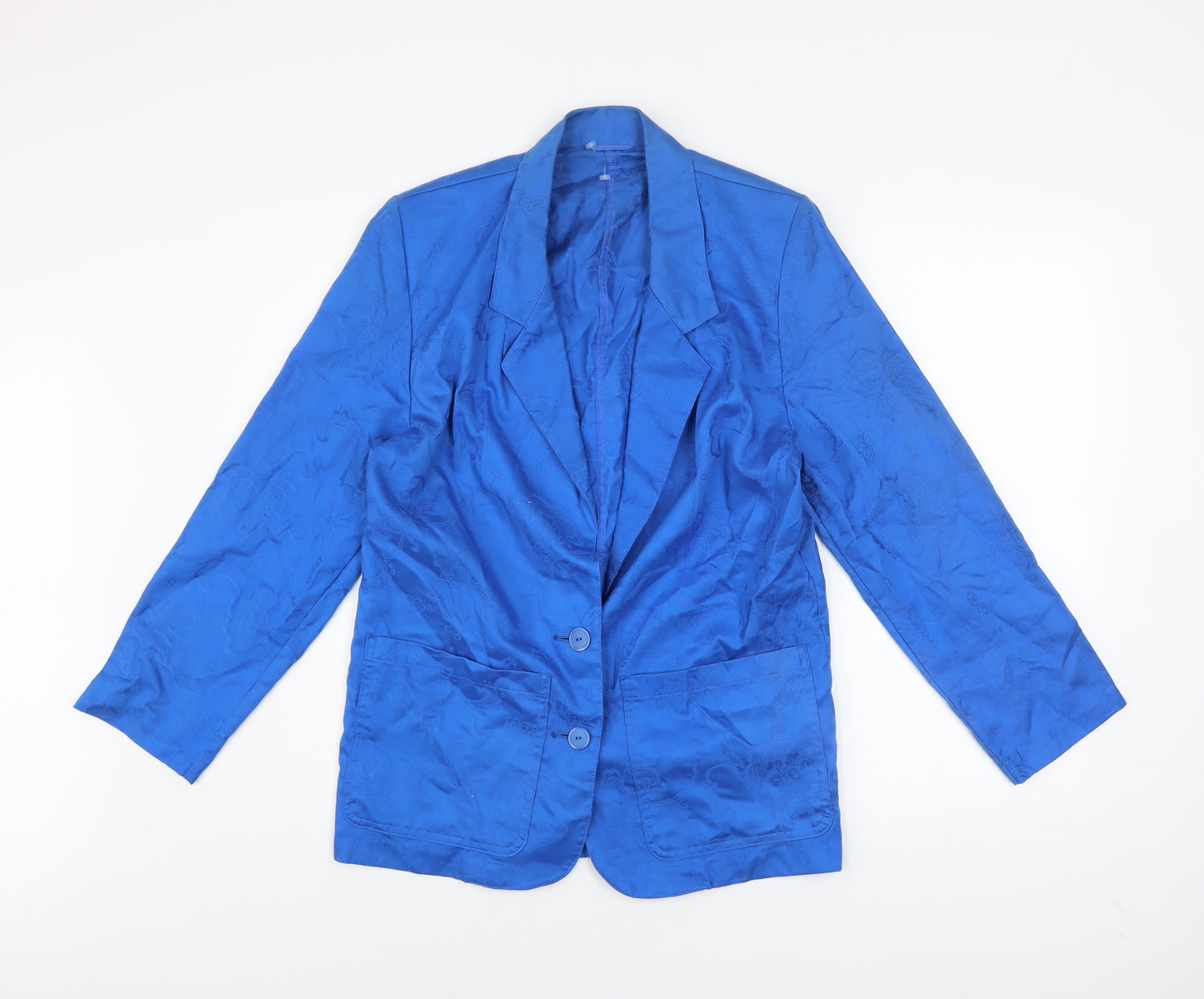 Marks and Spencer Women’s Blue Cotton Blazer Size 10 Long Sleeve